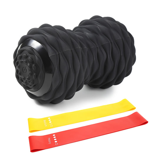 シェイプツインボール コンディショニング 振動ボール 電動 マッサージボール アシストカバー・トレーニングチューブ付き IP65防水